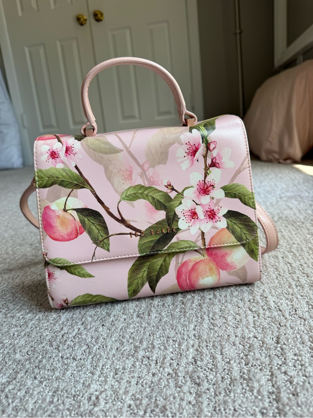 Ted Baker Pink Floral Top-Handle Bag